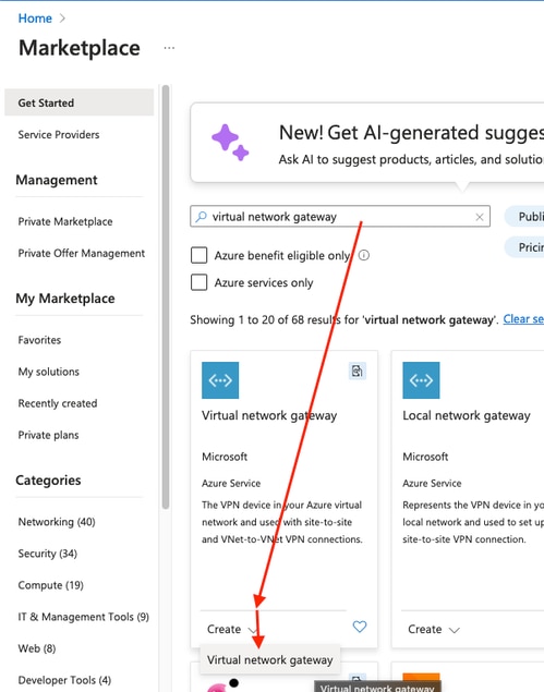 Create Virtual Network Gateway