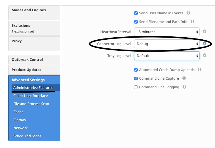 Enable debug logging