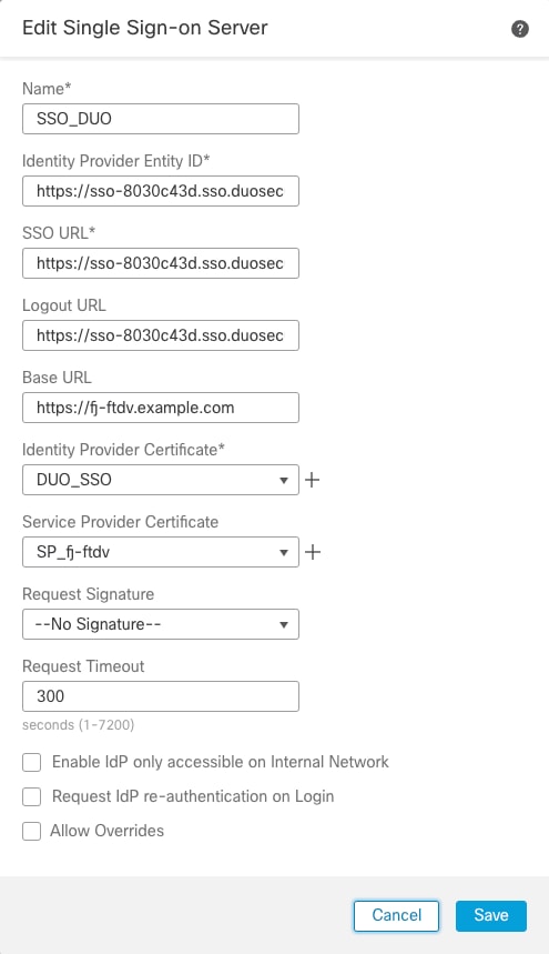 FMC SSO Information