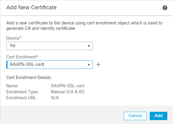 FMC - Inscrição de Certificado no FTD