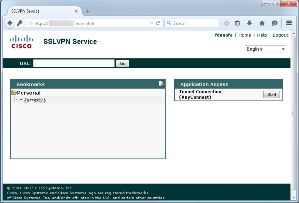 اتصال نفق خدمة SSL VPN