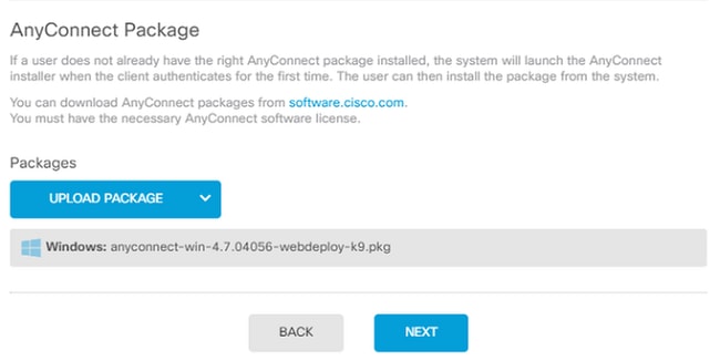 在FDM GUI中為不同作業系統選擇AnyConnect包