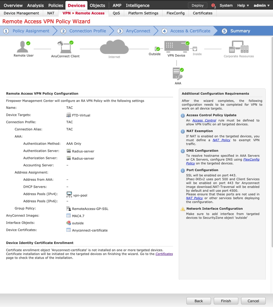 Asistente para FMC de acceso remoto: descripción general de la configuración