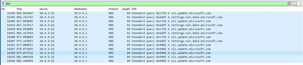 Captura DNS do Wireshark