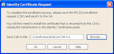 Save Certificate Signing Request