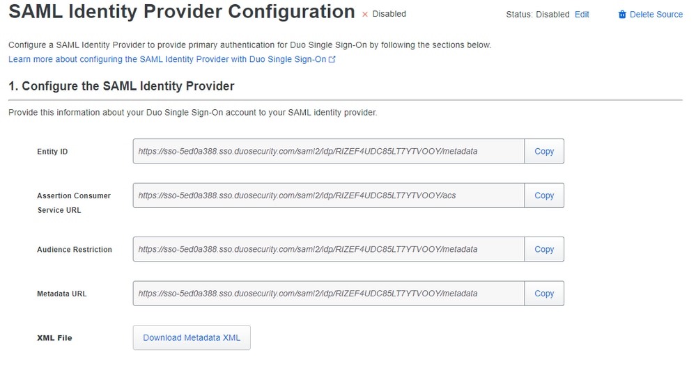 SAML Information