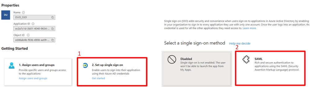 Azure - Setup SSO - SAML