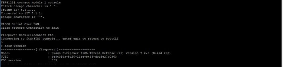 FTD Show Version Output