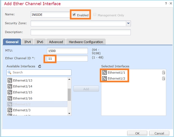 EtherChannelインターフェイスの追加