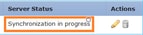 Verify Synchronization in Progress