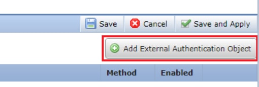 Cisco FMCおよびFTDでの外部認証オブジェクトの追加
