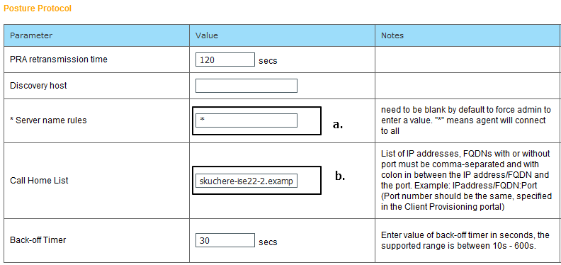 Cisco ISE Posture - Definizione delle impostazioni del profilo della postura ISE