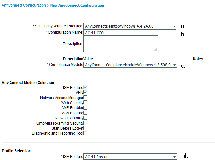 Cisco ISE Posture - Nuova configurazione AnyConnect