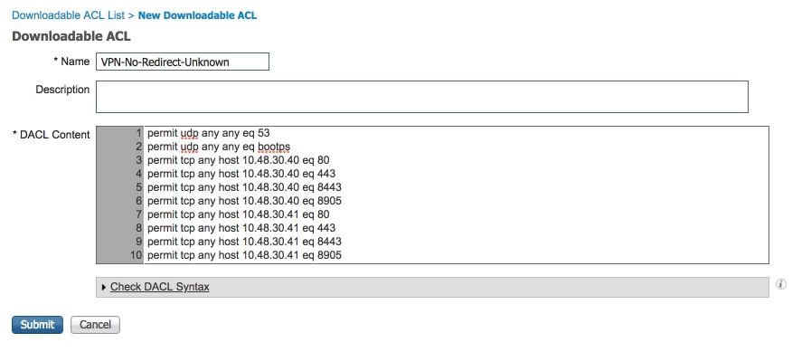 Cisco ISE Posture - Configurazione di ACL scaricabili