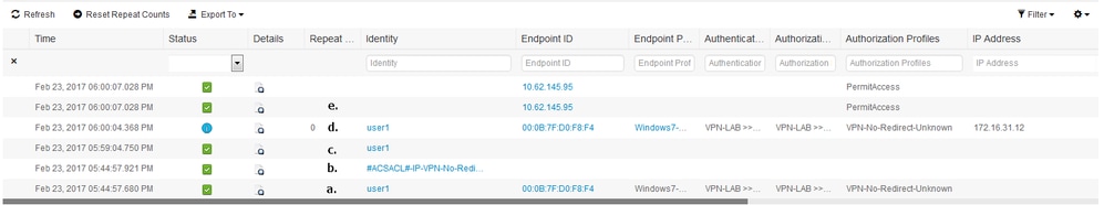 Cisco ISE Posture - Verifica del flusso di autenticazione