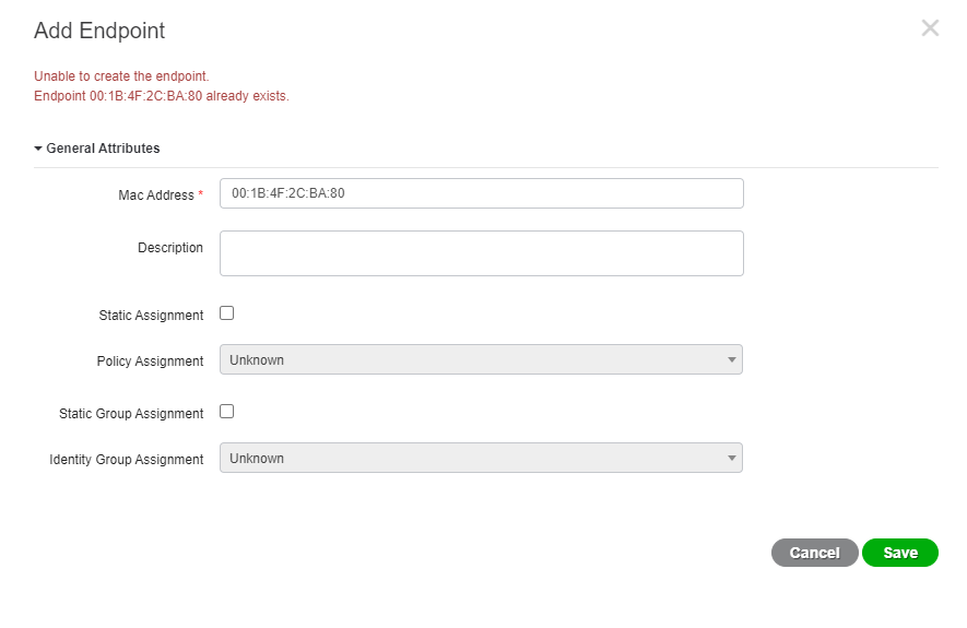 Visibilità contesto - Aggiungi endpoint