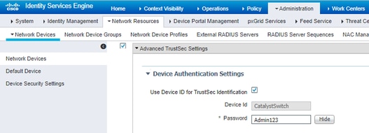 Catalyst スイッチ 
[Authentication]