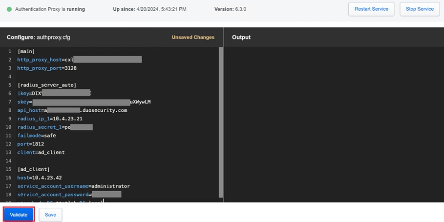 Configuración de Proxy DUO