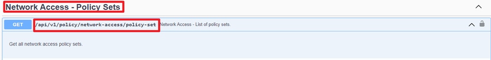 API URI - Network Access Policy Sets