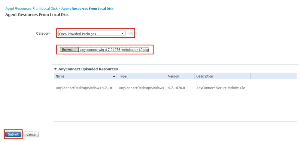 ISE configuration - Download AnyConnect from Cisco Software Download