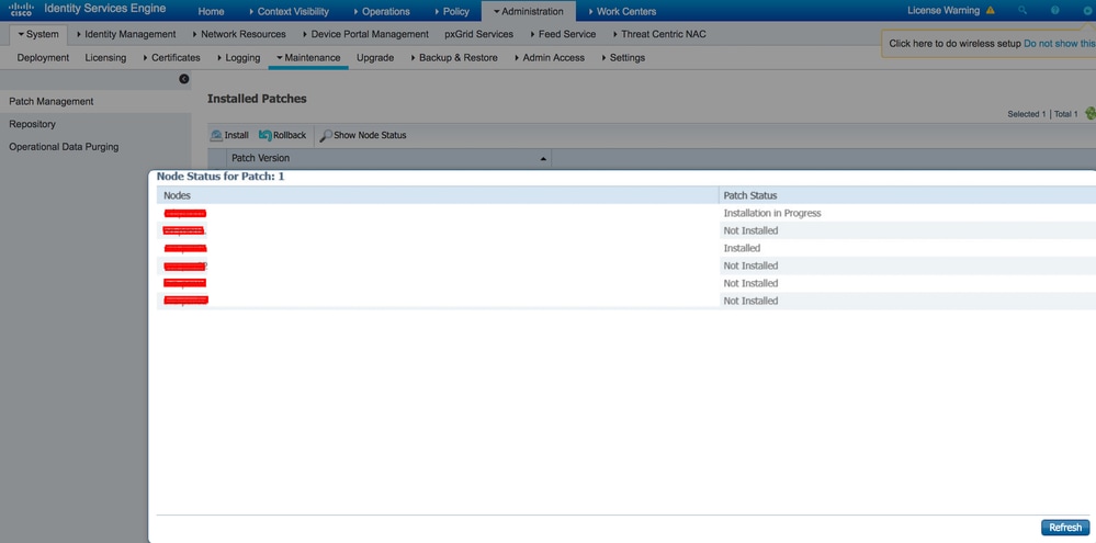 Verify ISE Patch Installation