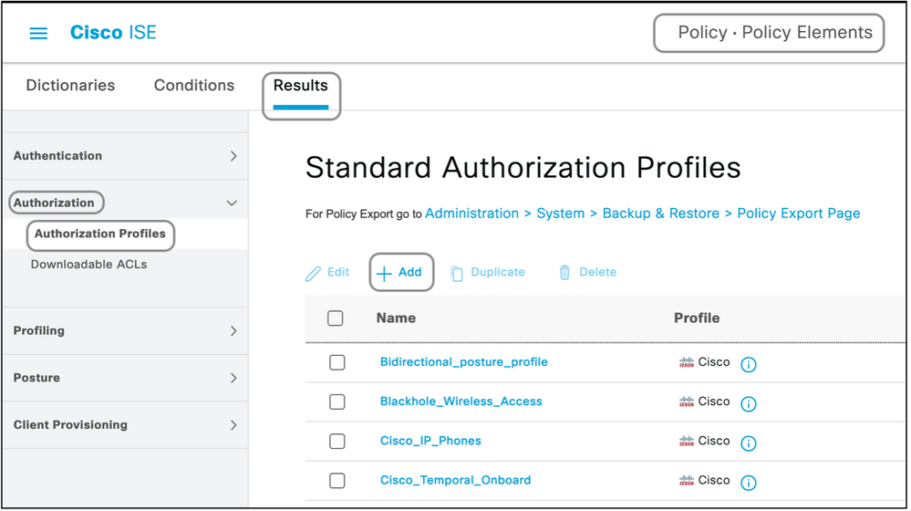 Cisco ISE-standaardautorisatieprofielen maken