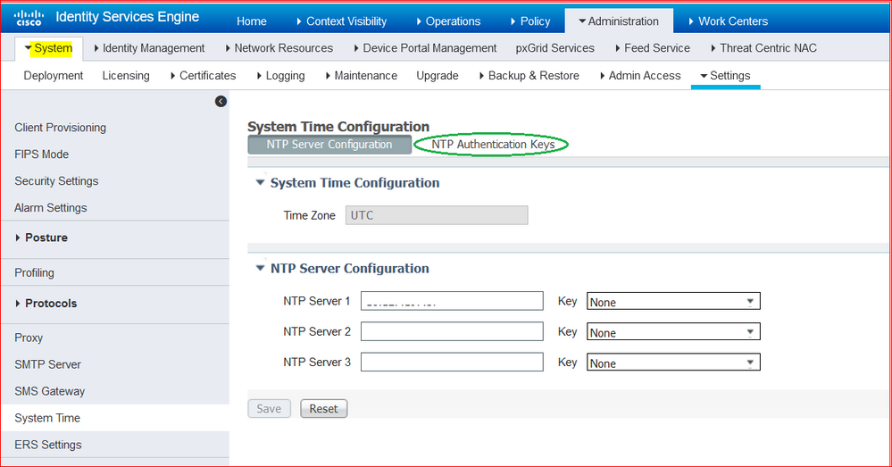 Interface utilisateur graphique d'authentification NTP