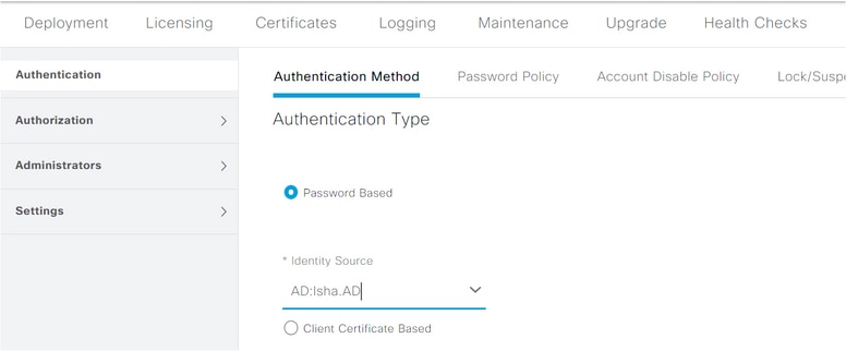 Integrazione di Microsoft AD per Cisco ISE - Abilita accesso amministrativo per AD