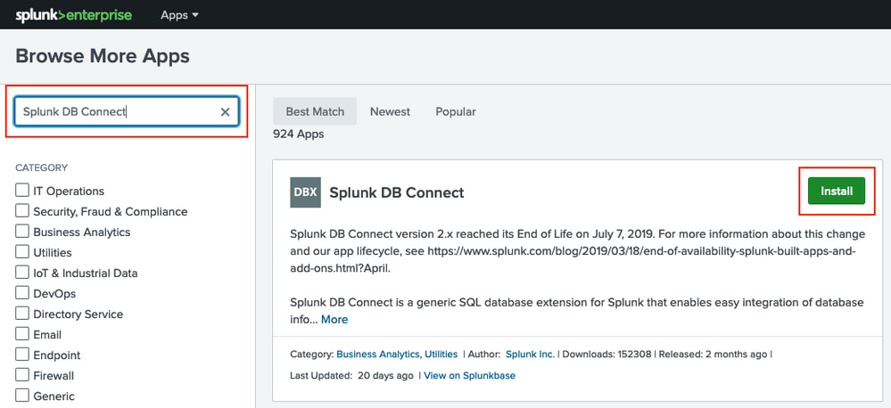 Splunk. Settings