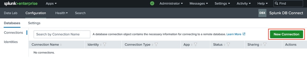 Splunk. Connection 1