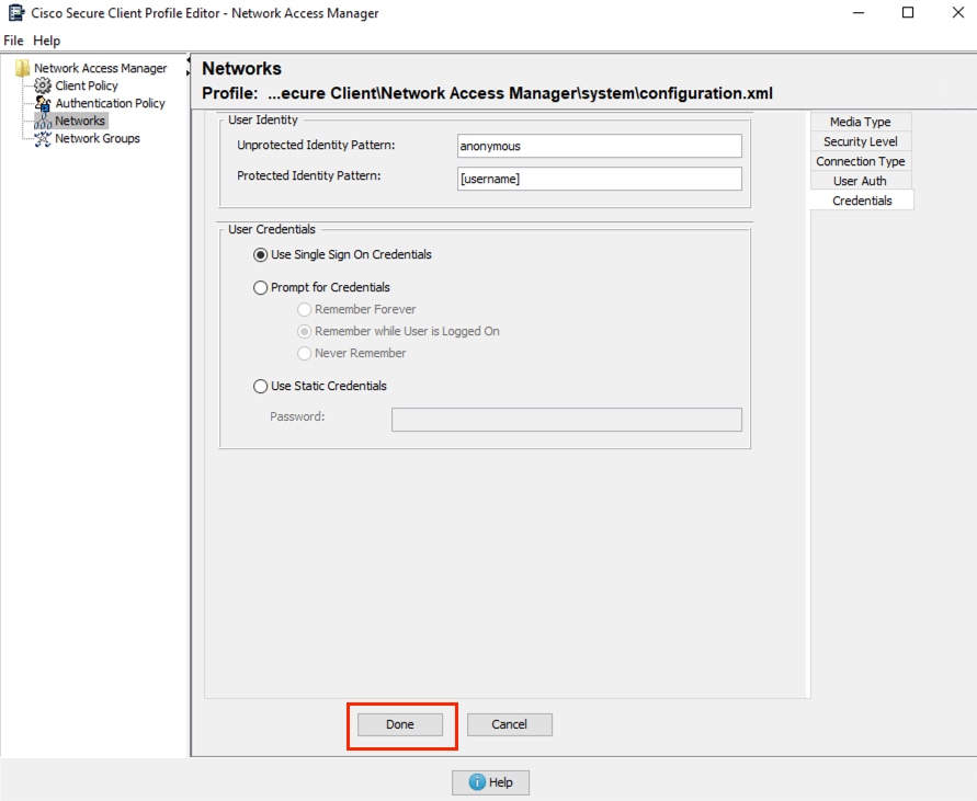 Secure Client user interface