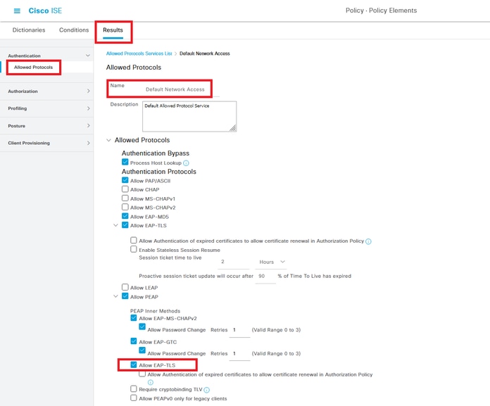 Autoriser EAP-TLS