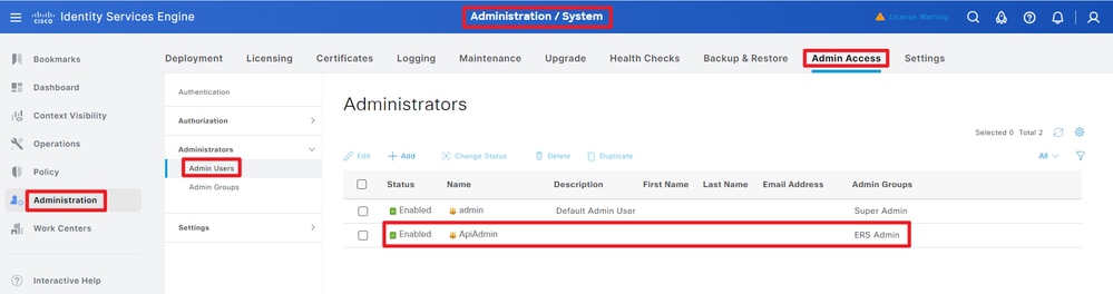 Administrateur API