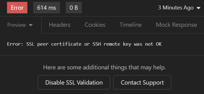 SSL certificate error