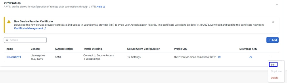 Cisco Secure Access - RA-VPN