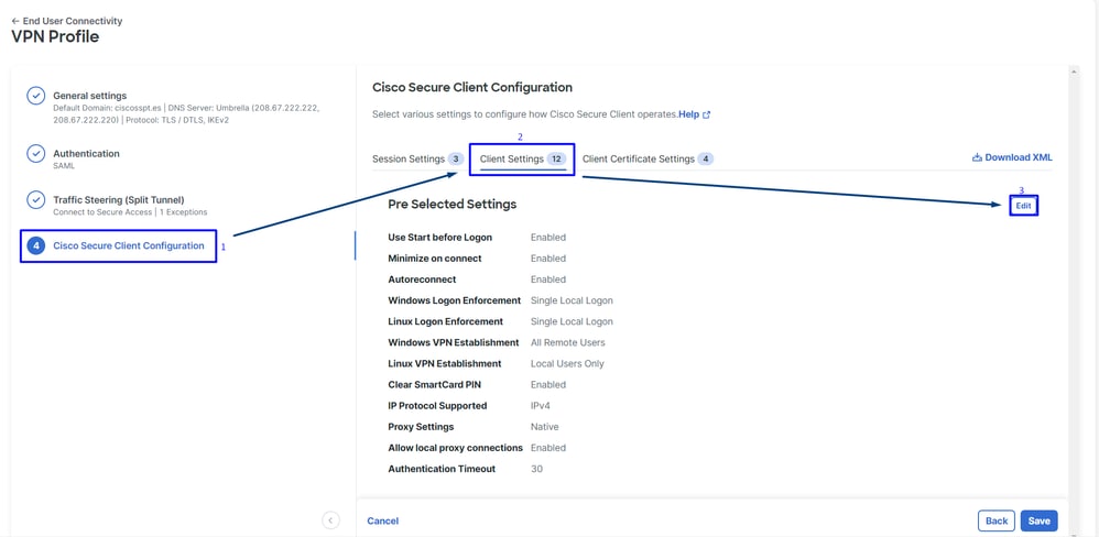 Cisco Secure Access - RA-PVN Client Configuration