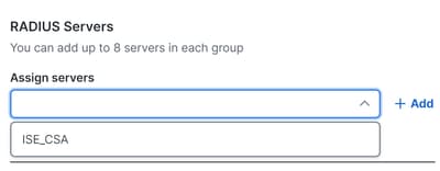 Server Radius - Assegna server