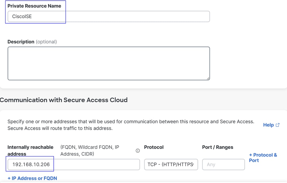 Accesso sicuro - Risorsa privata