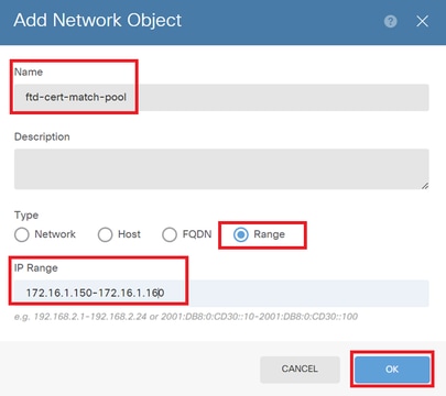 تفاصيل تجمع عناوين IPv4