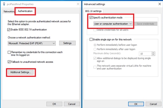 Specify Authentication Mode