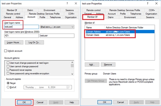 Domain Admins and Domain Users