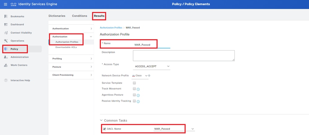 Add Authorization Profile