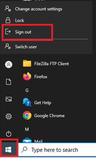 Sign Out of Windows PC