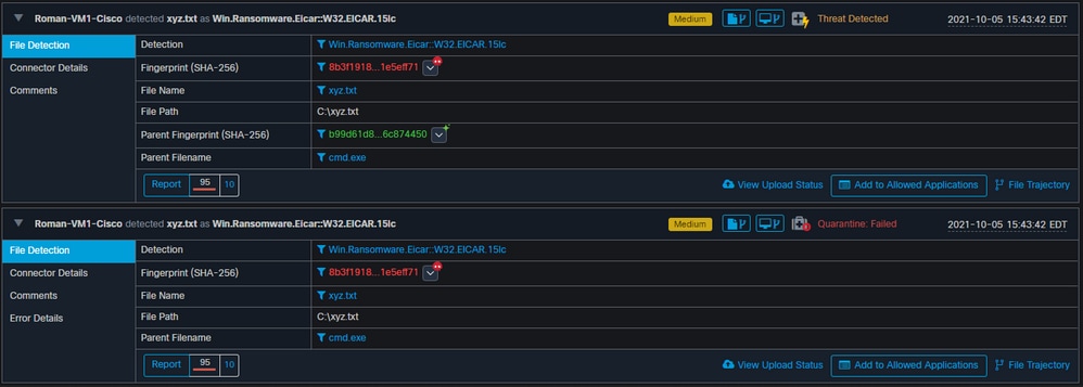 Secure Endpoint Events