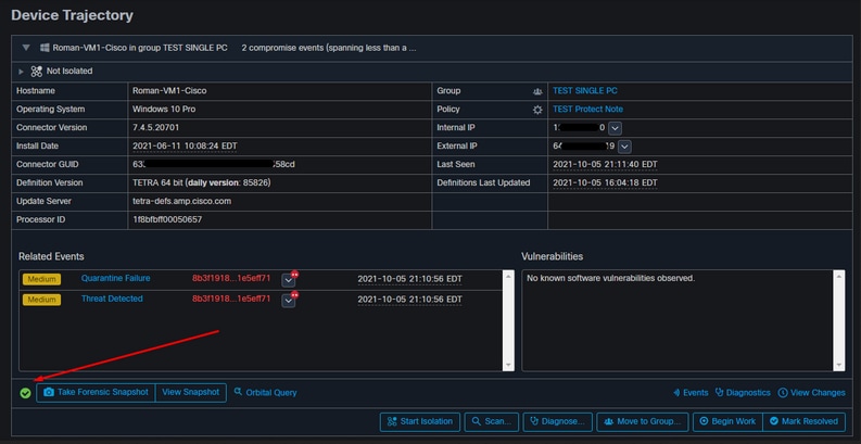 Secure Endpoint Dashboard