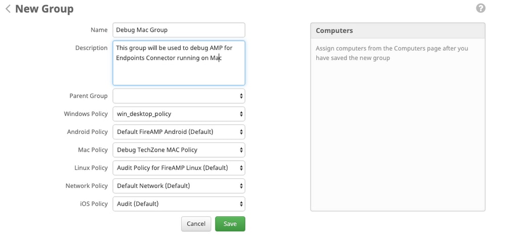 Secure Endpoint group