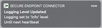 Secure Endpoint logging level