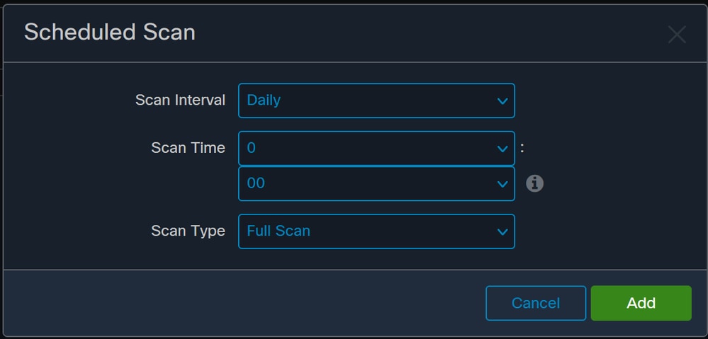 Scheduled Scan Configuration