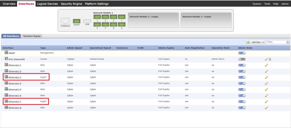 Preconfigurar interfaces