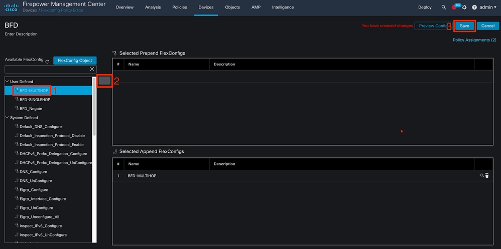 Assign Objects on Flex Config Policy